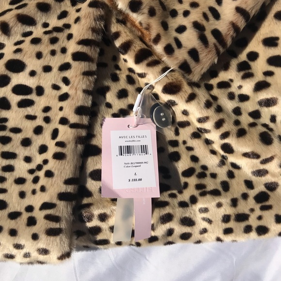 Avec Les Filles Leopard Print Car Coat - Picture 6 of 8
